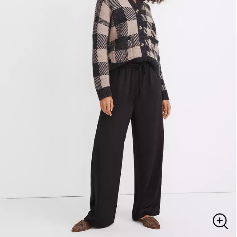 Huston Pants in Pebbled Satin (Black XXS)